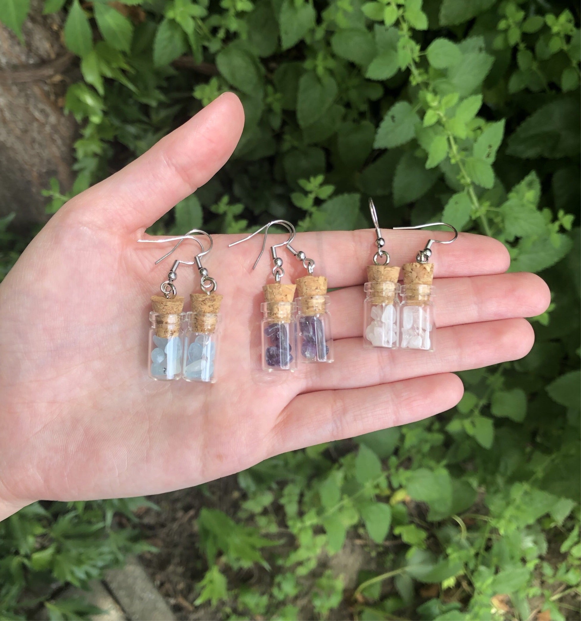 Crystal Bottle Earrings